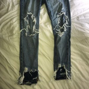 Ripped Long High-Rise Girlfriend Jeans AEO